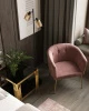Купить Кресло Шале велюр розовый по низкой цене