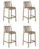 Набор 4 шт Стул полубарный DOBRIN CHLOE, бежевый