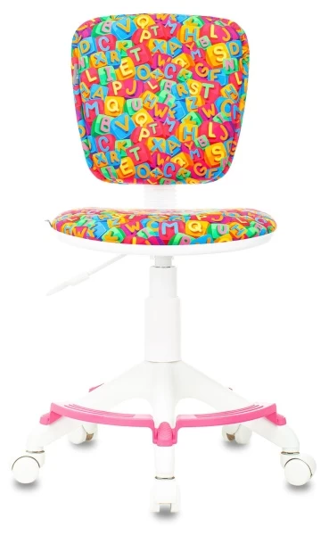 Кресло детское Бюрократ CH-W204/F мультиколор алфавит крестов. пластик подст.для ног пластик белый | Купить в КупиКресла.ру