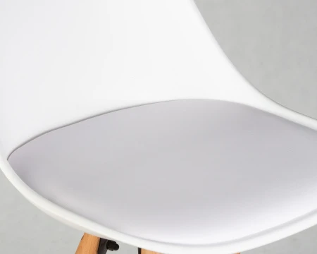 Купить Набор 2 шт Стул полубарный DOBRIN RONNI, ножки светлый бук, белый (ZL-W-02) в интернет-магазине КупиКресла.ру