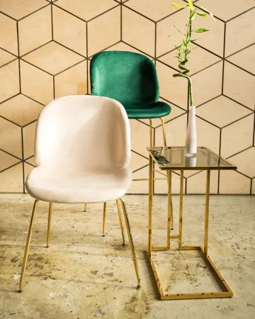 Купить Журнальный столик 50*32 БОСТОН стекло smoke сталь золото по низкой цене