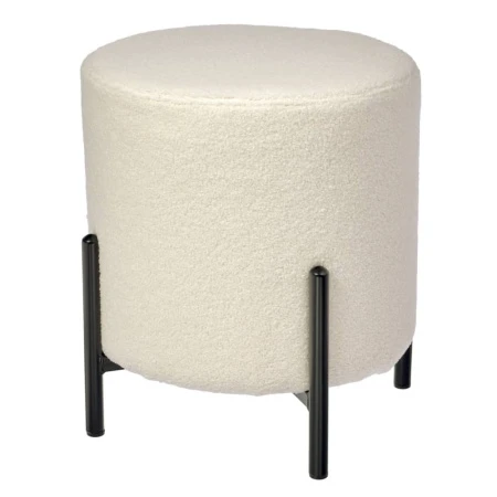 Купить Стул-пуф Otis белый, искусственный мех по низкой цене