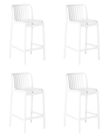 Набор 4 шт Стул полубарный DOBRIN CHLOE, белый