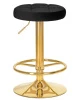 Табурет барный DOBRIN BRUNO GOLD, черный велюр (MJ9-101)
