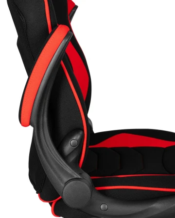 Кресла для геймеров - Кресло игровое DOBRIN RICK, черно-красная ткань