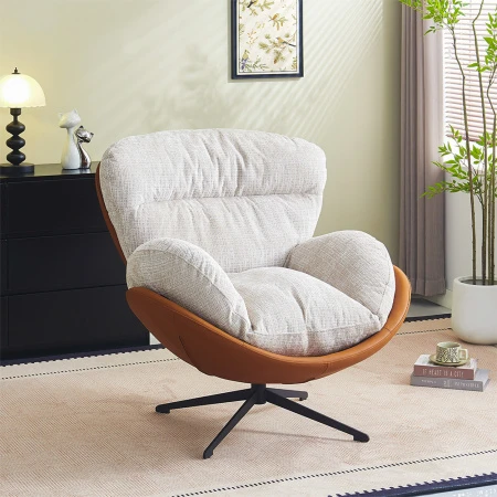 Купить Кресло BLISS оранж/серый, экокожа, шенилл по низкой цене