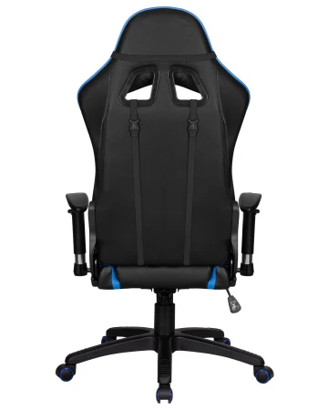 Кресла для геймеров - Кресло игровое DOBRIN BRIAN, черно-синяя экокожа