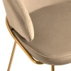 Купить Стул-полукресло Emil бежевый с золотыми ножками по низкой цене