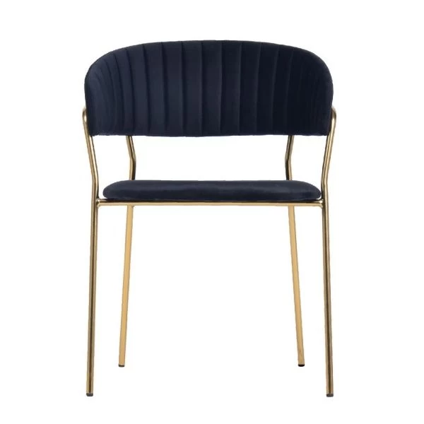 Купить Стул Turin чёрный с золотыми ножками по низкой цене