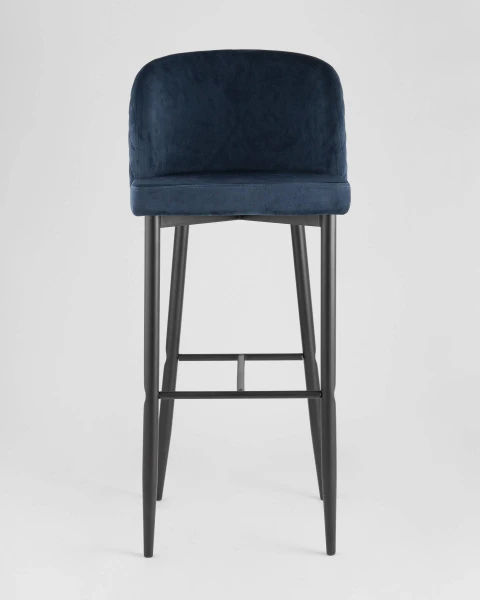 Стул барный Оскар велюр сине-зеленый для кафе, ресторанов и кухни