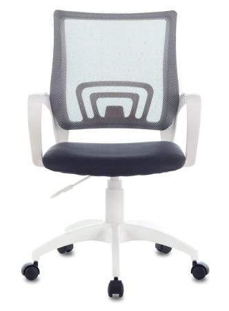 Офисные кресла - Кресло Бюрократ CH-W695NLT темно-серый TW-04 TW-12 сетка/ткань крестовина пластик пластик белый