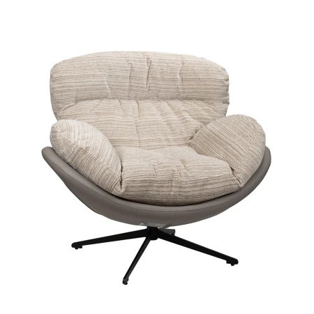 Купить Кресло BLISS серый, экокожа, шенилл по низкой цене