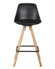 Купить Стул полубарный DOBRIN RONNI, ножки светлый бук, черный (B-03) по выгодной цене для кафе, ресторанов и кухни