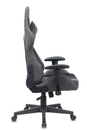 Кресла для геймеров - Кресло игровое Zombie VIKING X Fabric серый/черный с подголов. крестовина пластик