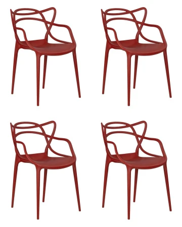 Набор 4 шт Стул обеденный DOBRIN MASTERS, кирпичный (R-05)