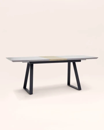 Купить Стол обеденный Детройт раскладной 160-200*90 серый по низкой цене