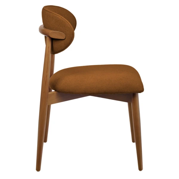 Купить Стул Lucas 3 терракотовый букле с ножками цвета орех по низкой цене