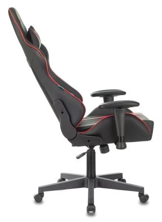 Кресла для геймеров - Кресло игровое Zombie A4 черный/красный искусственная кожа с подголов. крестовина пластик