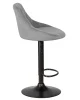 Купить Стул барный DOBRIN LOGAN BLACK, серый велюр (MJ9-75) по выгодной цене для кафе, ресторанов и кухни
