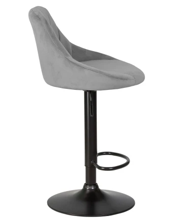 Купить Стул барный DOBRIN LOGAN BLACK, серый велюр (MJ9-75) по выгодной цене для кафе, ресторанов и кухни