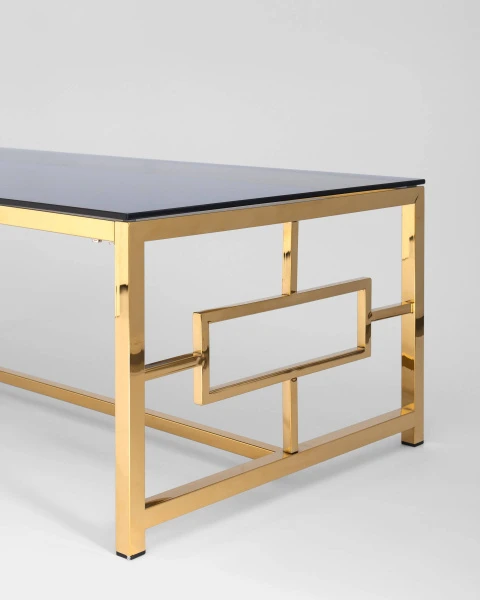 Купить Журнальный стол 120*60 БРУКЛИН золото стекло smoke по низкой цене