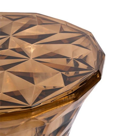 Купить Стул-пуф Stone прозрачный янтарный в интернет-магазине КупиКресла.ру