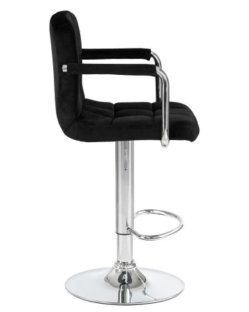Купить Стул барный DOBRIN KRUGER ARM, черный велюр (MJ9-101) по выгодной цене для кафе, ресторанов и кухни