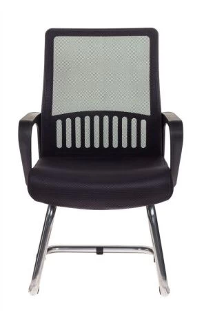 Конференц кресла - Кресло Бюрократ MC-209 черный TW-01 TW-11 сетка/ткань полозья металл хром