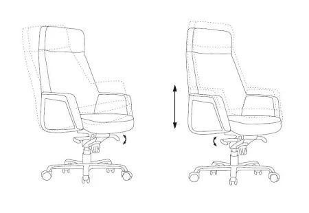 Кресла руководителя - Кресло руководителя Бюрократ _Antonio черный кожа крестовина алюминий