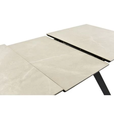 Купить Стол Adam раскладной 140-190x90x75см, бежевый, чёрный по низкой цене