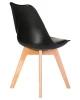 Купить Набор 4 шт Стул обеденный DOBRIN JERRY SOFT, ножки светлый бук, цвет сиденья чёрный (B-03) в интернет-магазине КупиКресла.ру