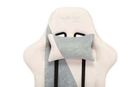 Кресла для геймеров - Кресло игровое Zombie VIKING X Fabric белый/серо-голубой с подголов. крестовина пластик