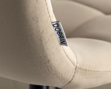 Купить Стул барный DOBRIN NICOLE, черные матовые ножки, мокко велюр (108-104) по выгодной цене для кафе, ресторанов и кухни