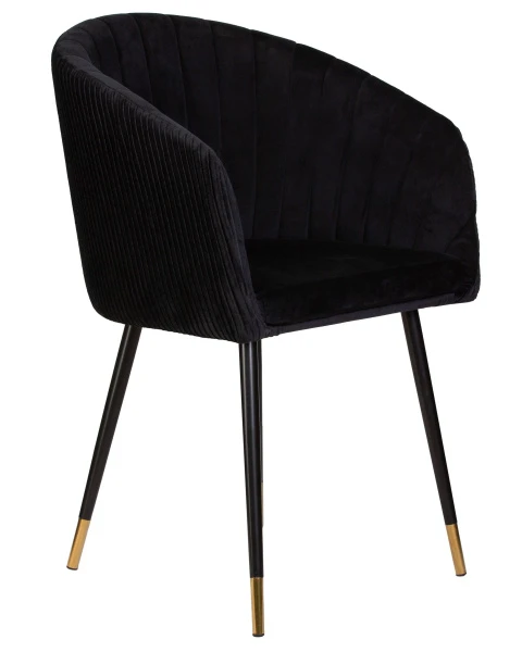 Купить Стул обеденный DOBRIN MARY, черный велюр (1922-21) по низкой цене