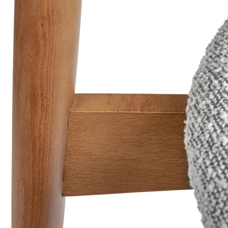 Купить Стул Lucas светло-серый букле с ножками цвета орех по низкой цене