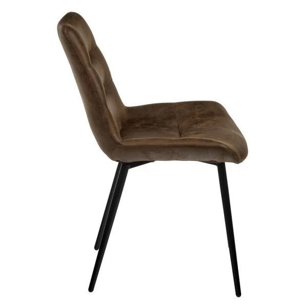 Купить Стул Chester искусственная замша, коричневый по низкой цене