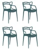 Набор 4 шт Стул обеденный DOBRIN MASTERS, морской волны (G-05)