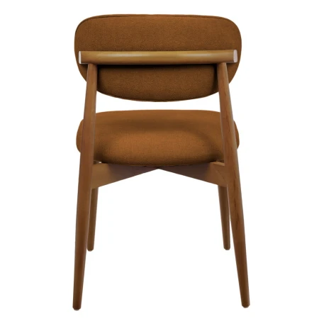 Купить Стул Lucas 3 терракотовый букле с ножками цвета орех по низкой цене