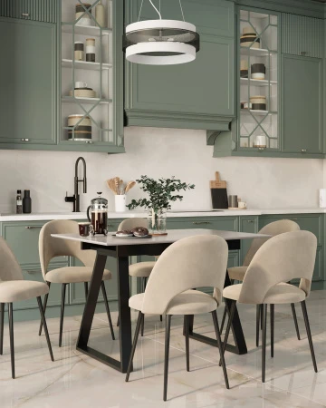 Купить Стол обеденный Детройт раскладной 120-160*80 серый по низкой цене