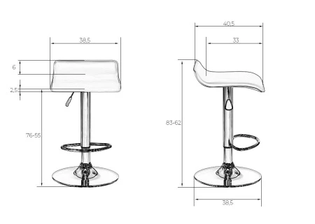 Купить Набор 2 шт Стул барный DOBRIN TOMMY, чёрный в интернет-магазине КупиКресла.ру