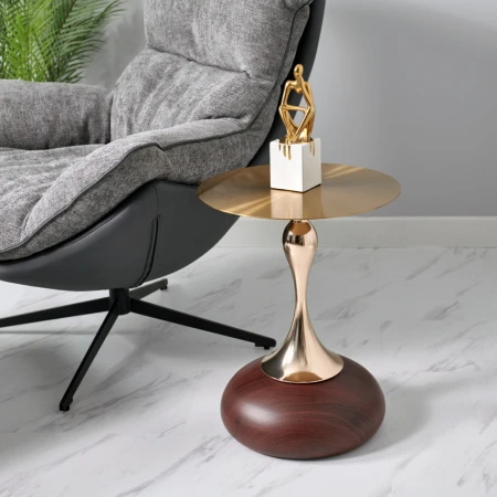 Купить Кофейный столик Angel 40x55см, металл под дерево по низкой цене