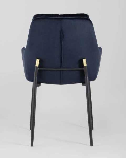 Купить Кресло Саманта велюр темно-синий по низкой цене