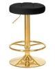 Табурет барный DOBRIN BRUNO GOLD, черный велюр (MJ9-101)