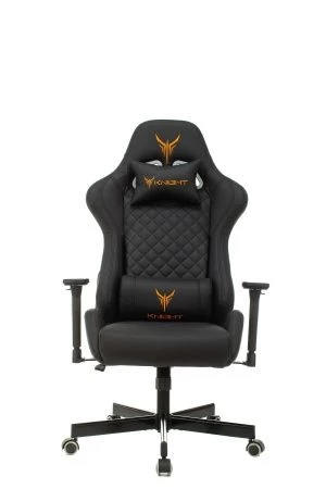 Кресло игровое Knight ARMOR черный ромбик эко.кожа с подголов. крестов. металл
