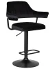Стул барный DOBRIN CHARLY BLACK, черный велюр (MJ9-101)