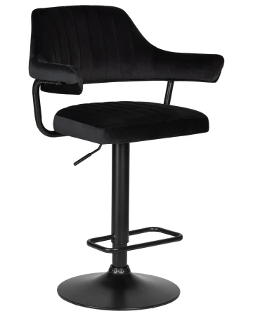 Стул барный DOBRIN CHARLY BLACK, черный велюр (MJ9-101)