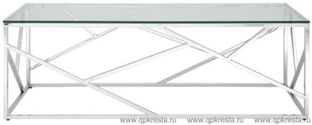 Журнальный стол 120*60 АРТ ДЕКО серебро