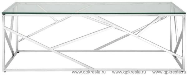 Журнальный стол 120*60 АРТ ДЕКО серебро
