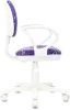 Кресло детское Бюрократ KD-3/WH/ARM фиолетовый Sticks 08 крестов. пластик пластик белый