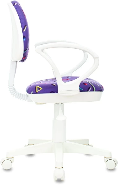 Кресло детское Бюрократ KD-3/WH/ARM фиолетовый Sticks 08 крестов. пластик пластик белый